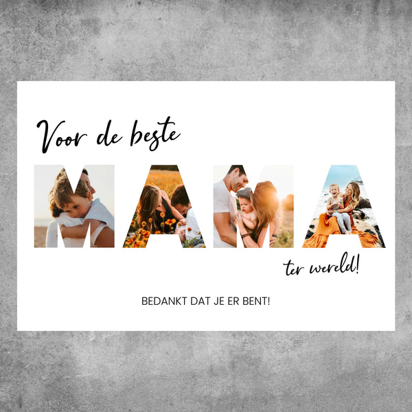 Gepersonaliseerde poster - Voor de beste mama ter wereld