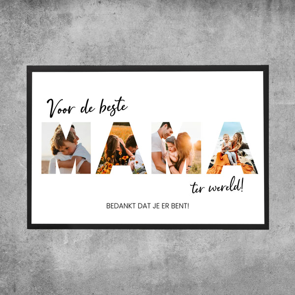 Gepersonaliseerde poster - Voor de beste mama ter wereld