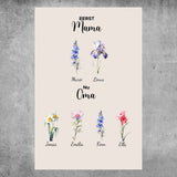 Gepersonaliseerde poster - Eerst mama, nu oma