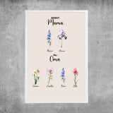 Gepersonaliseerde poster - Eerst mama, nu oma