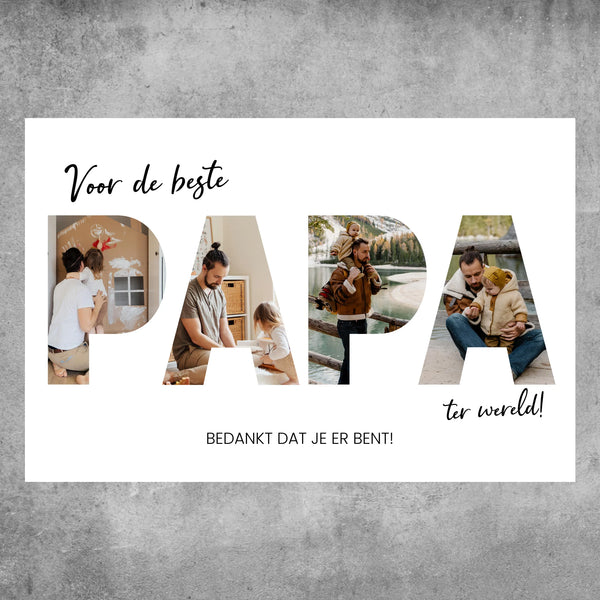 Gepersonaliseerde poster - Voor de beste papa ter wereld