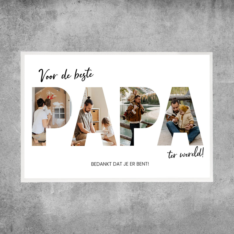 Gepersonaliseerde poster - Voor de beste papa ter wereld