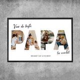 Gepersonaliseerde poster - Voor de beste papa ter wereld