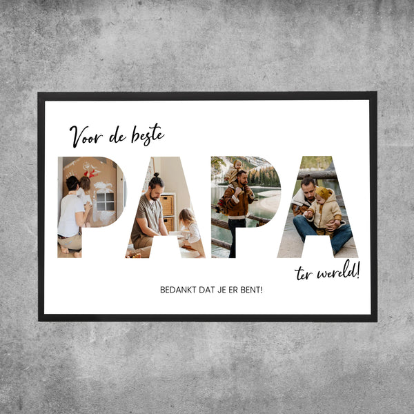Gepersonaliseerde poster - Voor de beste papa ter wereld