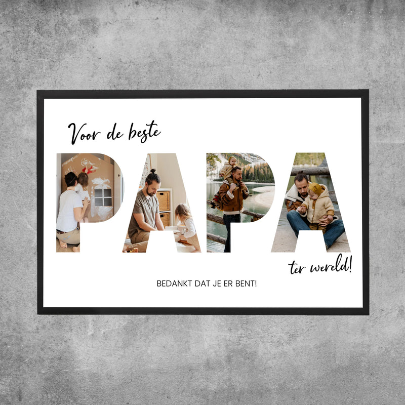 Gepersonaliseerde poster - Voor de beste papa ter wereld